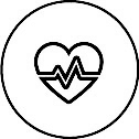 Heart in circle icon